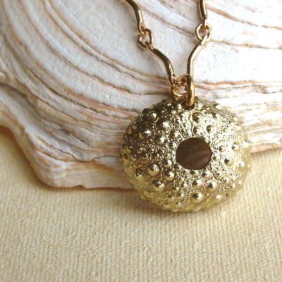 Sea Urchin Necklace in Brass