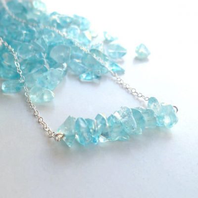 Sea Blue Crystal Necklace