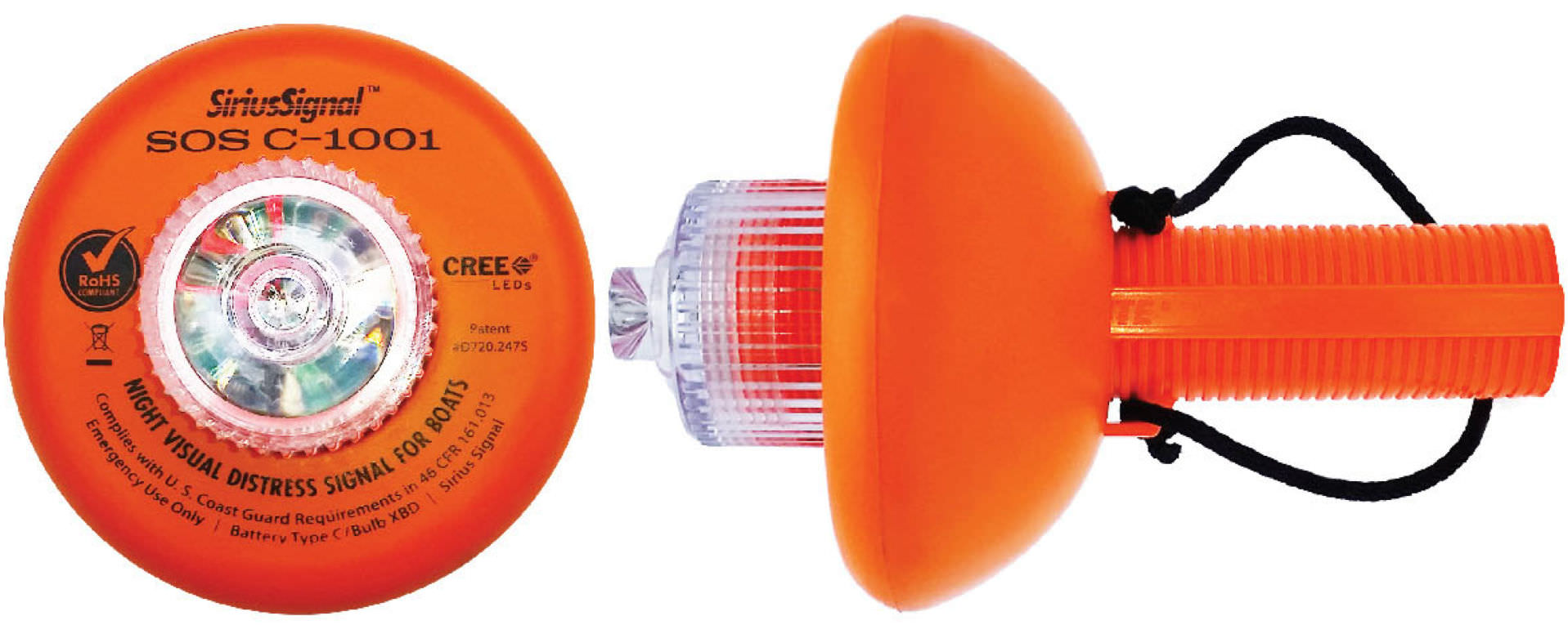 Weems & Plath SOS Distress Light Electronic Flare with Distress Flag