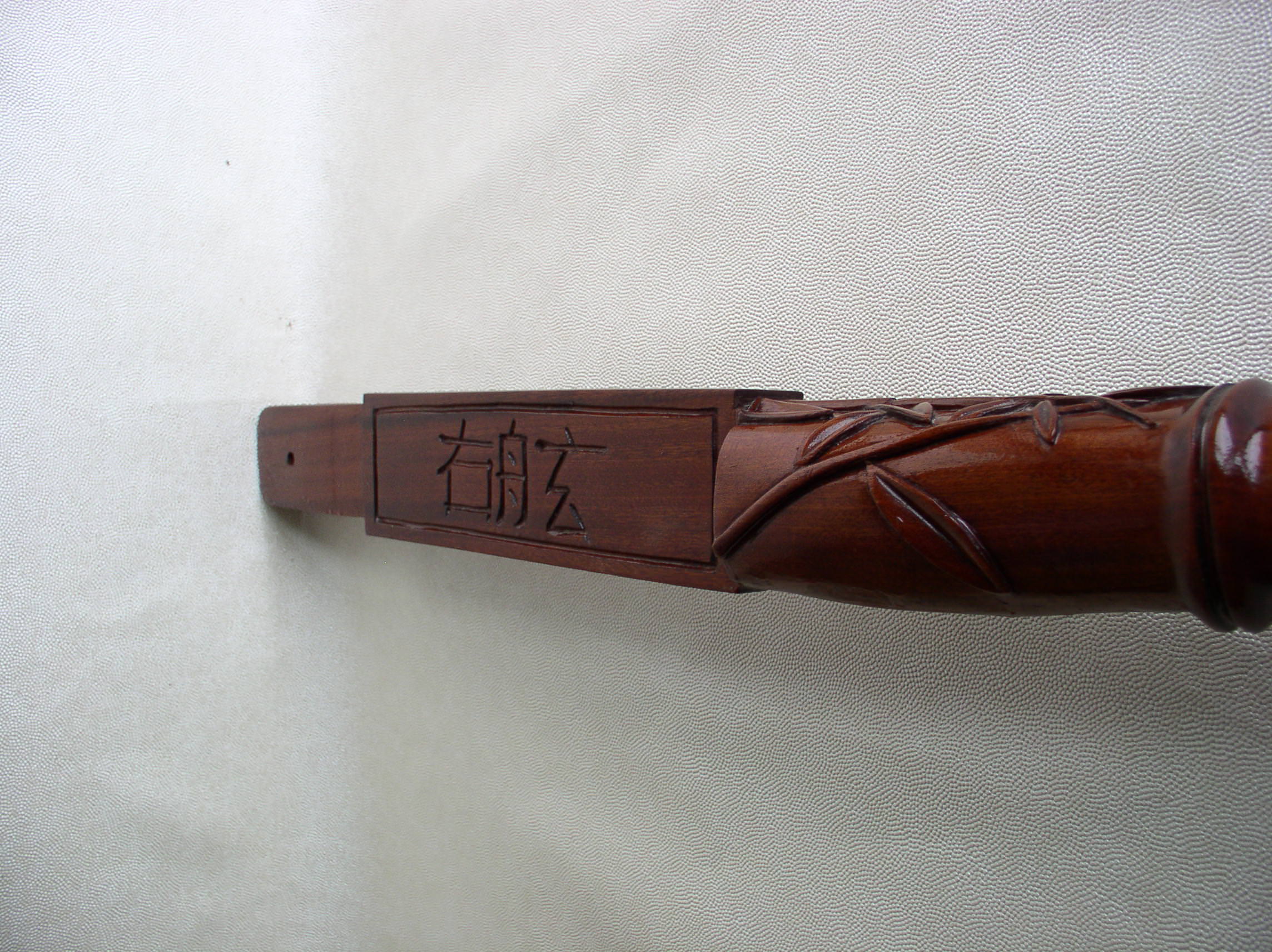 Hand Carved Traditional Wooden Tiller Schooner Chandlery
