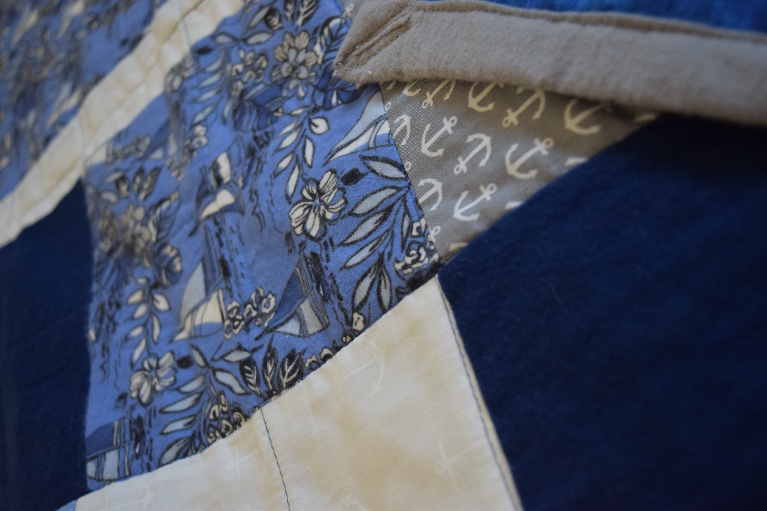 Nautical Quilt Throw Blanket or VBerth Quilt Schooner Chandlery