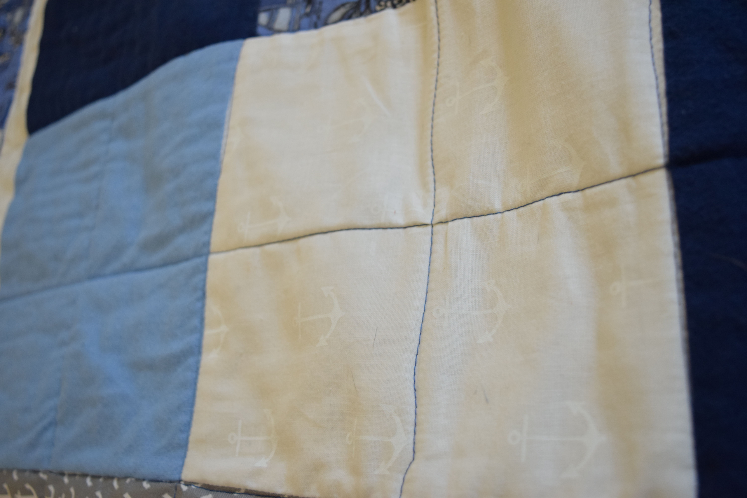 Nautical Quilt Throw Blanket or VBerth Quilt Schooner Chandlery