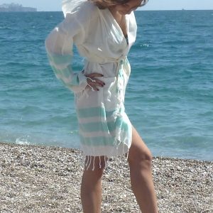 NATURAL Turkish towel robe, Wedding Gift, Ecofriendly, SPA, Turkish Cotton, Bathrobe for Her, Gift, Comfortable, Choose your Color