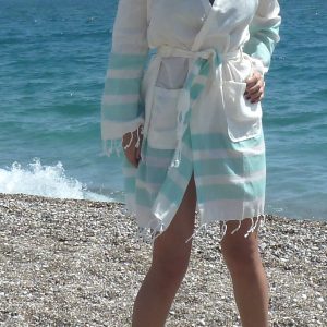 NATURAL Turkish towel robe, Wedding Gift, Ecofriendly, SPA, Turkish Cotton, Bathrobe for Her, Gift, Comfortable, Choose your Color