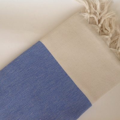 Elegant Organic Turkish Towel, Peshtemal, bath, spa, hammam, Natural Soft cotton, Blue, Gift for mother, Special Production, Handwoven