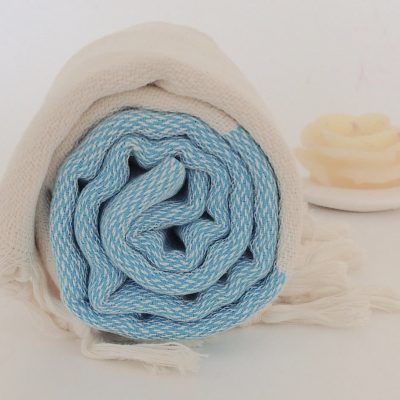 Elegant Organic Turkish Towel, Peshtemal, bath, beach, spa, hammam, Natural Sof cotton, unisex, Gift, summer, Handwoven, Turquoise
