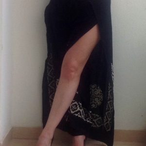 Turkish Traditional Handpainted Handmade Beach Pants, natural, Thin, Light, women Gift, moms, Dress for Bachelorette Party, Black