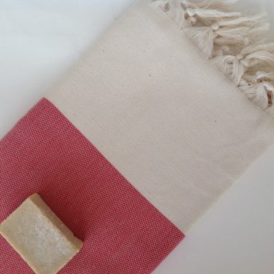 Elegant Organic Turkish Towel, Peshtemal, bath, spa, hammam, Natural Sof cotton, Gift for mother, mother's day, Handwoven, Red