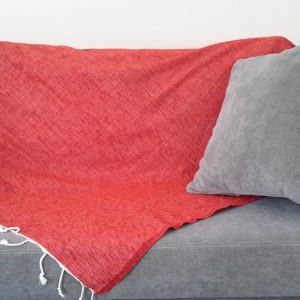 Handwoven Ecofriendly Seat Cover, Bedspread, Throw, Blanket, Natural Sofa Cover, Seat Covers, Home decor, Natural Cotton and Velvet, Red
