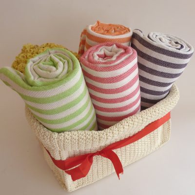 Fast Shipment, set of 4 Turkish Towels, Cotton, Bath & Body, Peshtemal, summer, light brown, lilac, red, baby blue, mother's day
