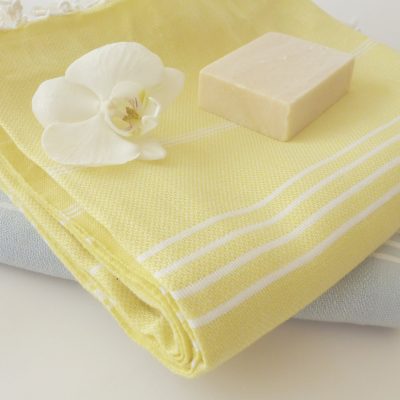 Classic Turkish Towel, Peshtemal, Natural Soft Cotton Bath, Spa, Beach Towel, For Mother, Yellow