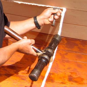 caulking a boat