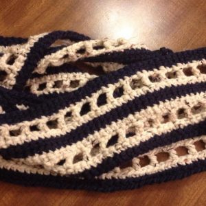 Hand Crocheted Nautical Infinity Scarf
