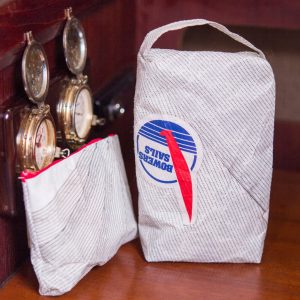 Recycled Racing Sailcloth Makeup/Shaving Bag Pair