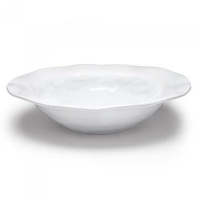 Q Squared NYC Ruffle Round Shallow Serving Bowl