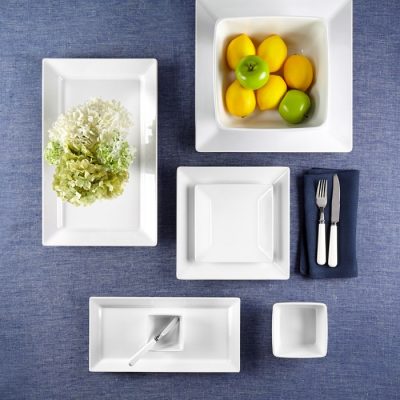 Q Squared NYC Diamond Square 12pc Melamine Dinnerware Set