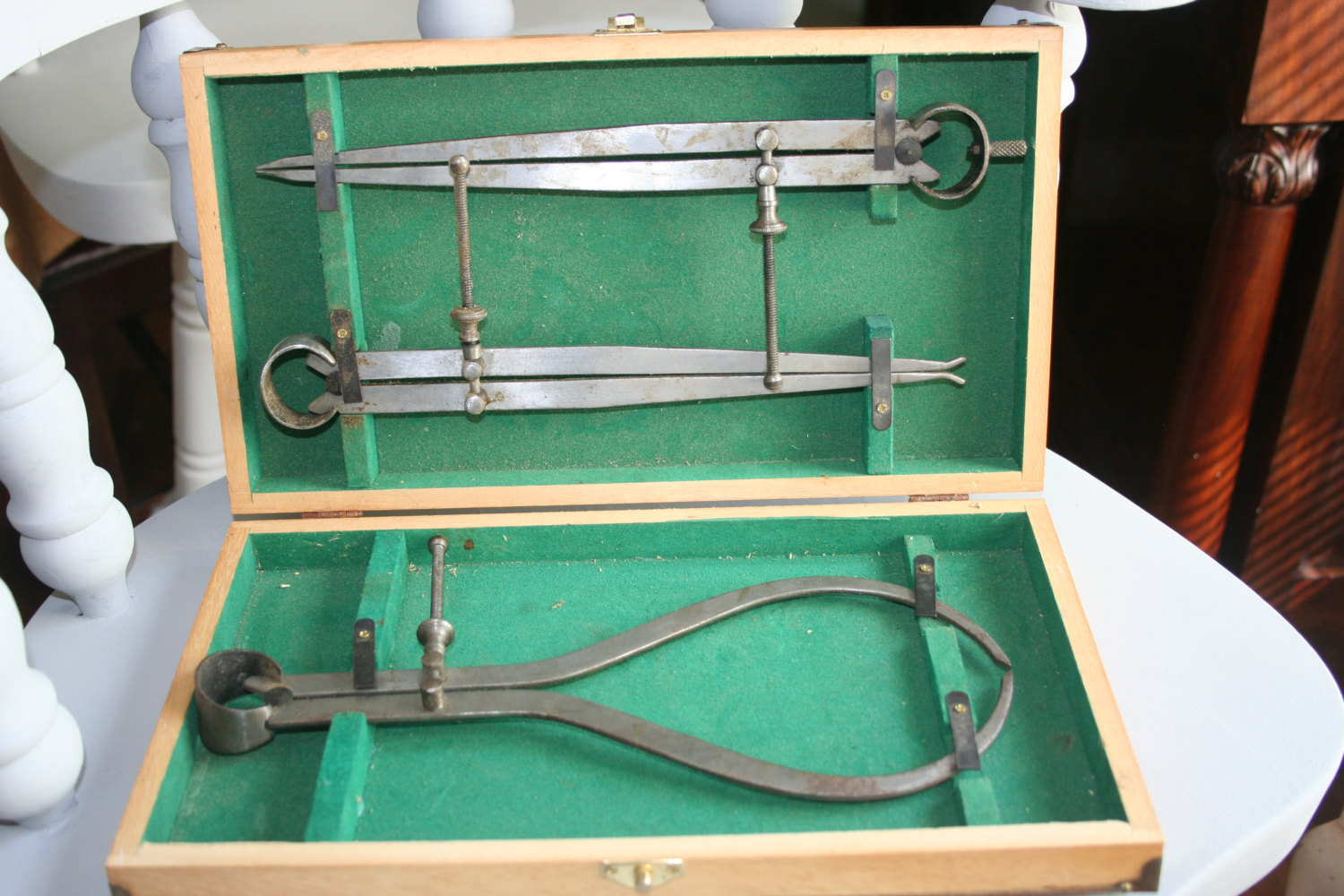 Set of Calipers in Original Wooden Case AMT Machinist Calipers