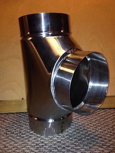 5 inch stove pipe Stainless Steel Clean Out Tee****