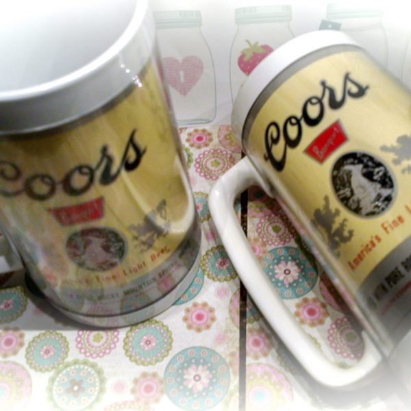 Beer Schooners / Coors Beer Mug / Vintage Beer Mugs / Thermo Serv Mugs