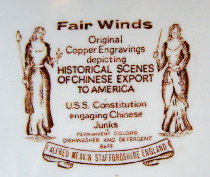 Fair Winds Friendship of Salem Plates Alfred Meakin Stafforshire England