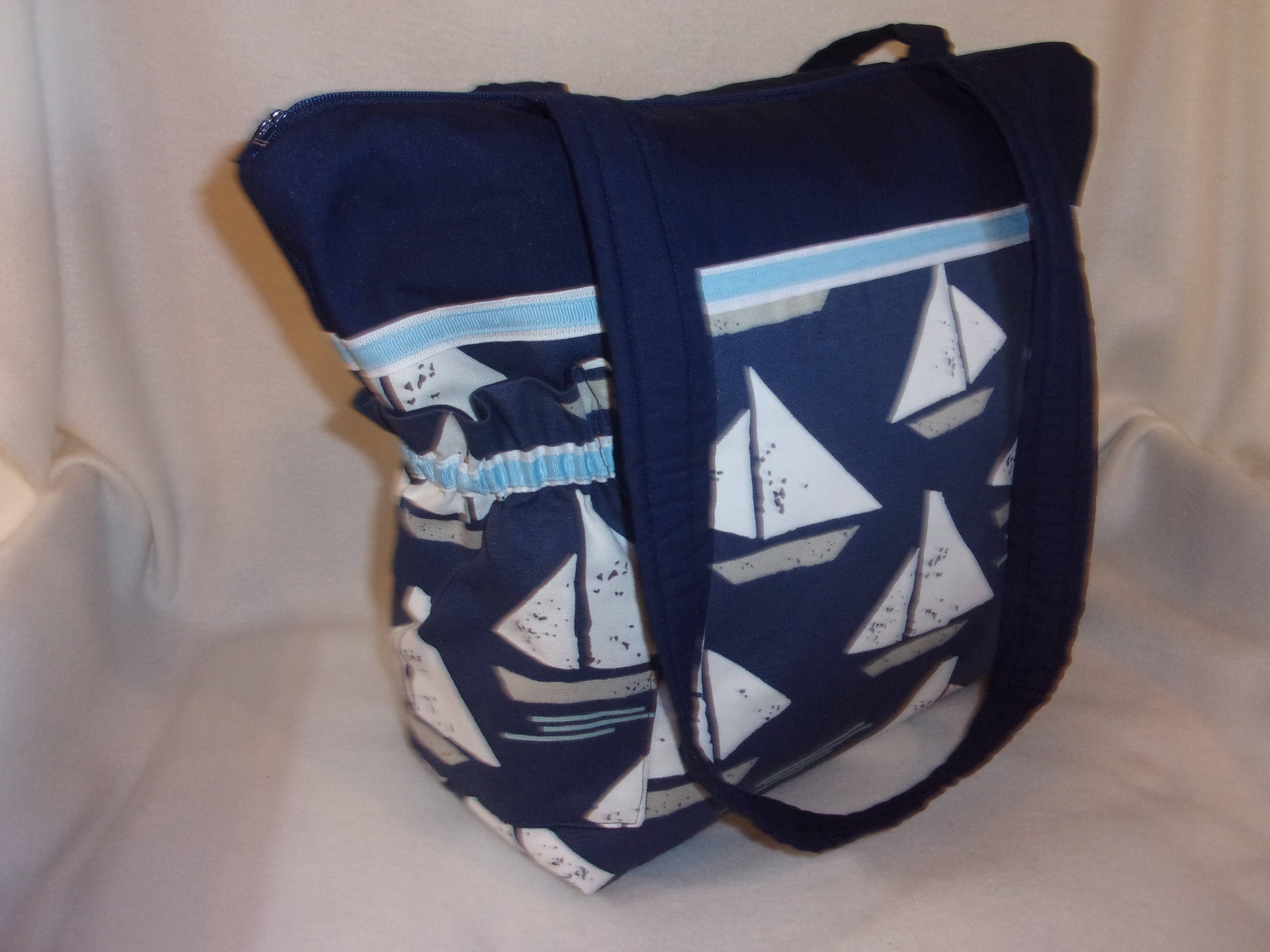 Water Nautical Ships Schooner 3 Sizes Purse Handbag Diaper Bag Tote Customized Add A Name Perfect Mothers Day Gift