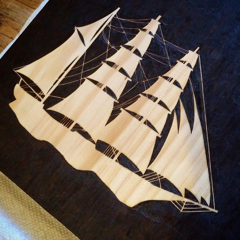 Sailing ship art, Ship wall hanging, Ship silhouette, Schooner ship