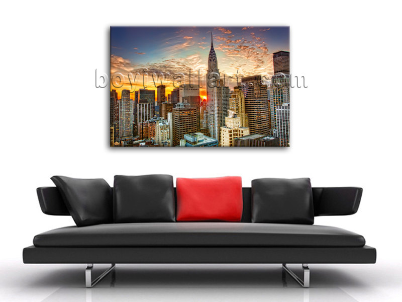 NEW YORK VIEW GICLEE CANVAS ART PRINT POSTER main image 0