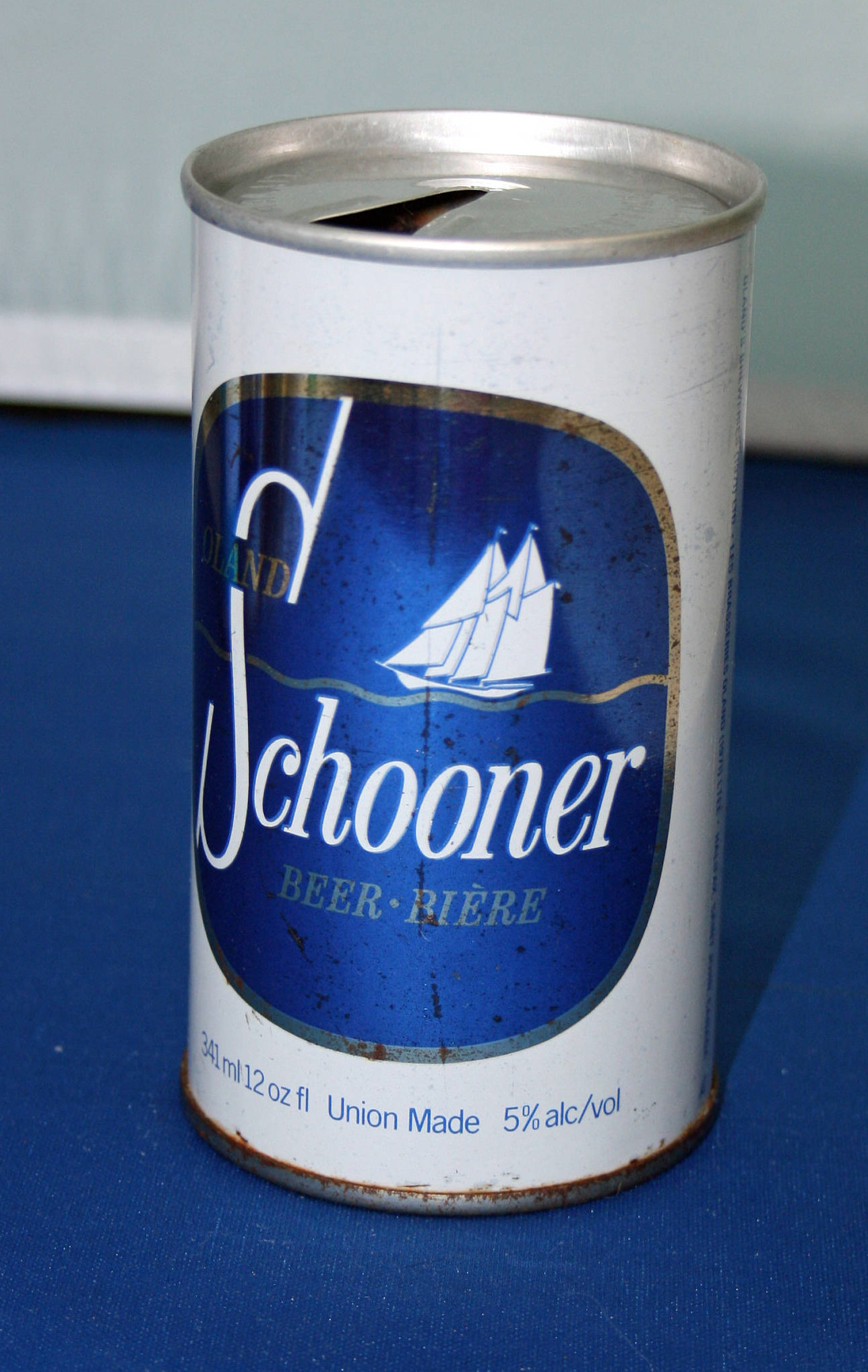 VINTAGE Canadian Schooner Biere Beer Steel Can Pull Tab Halifax St John
