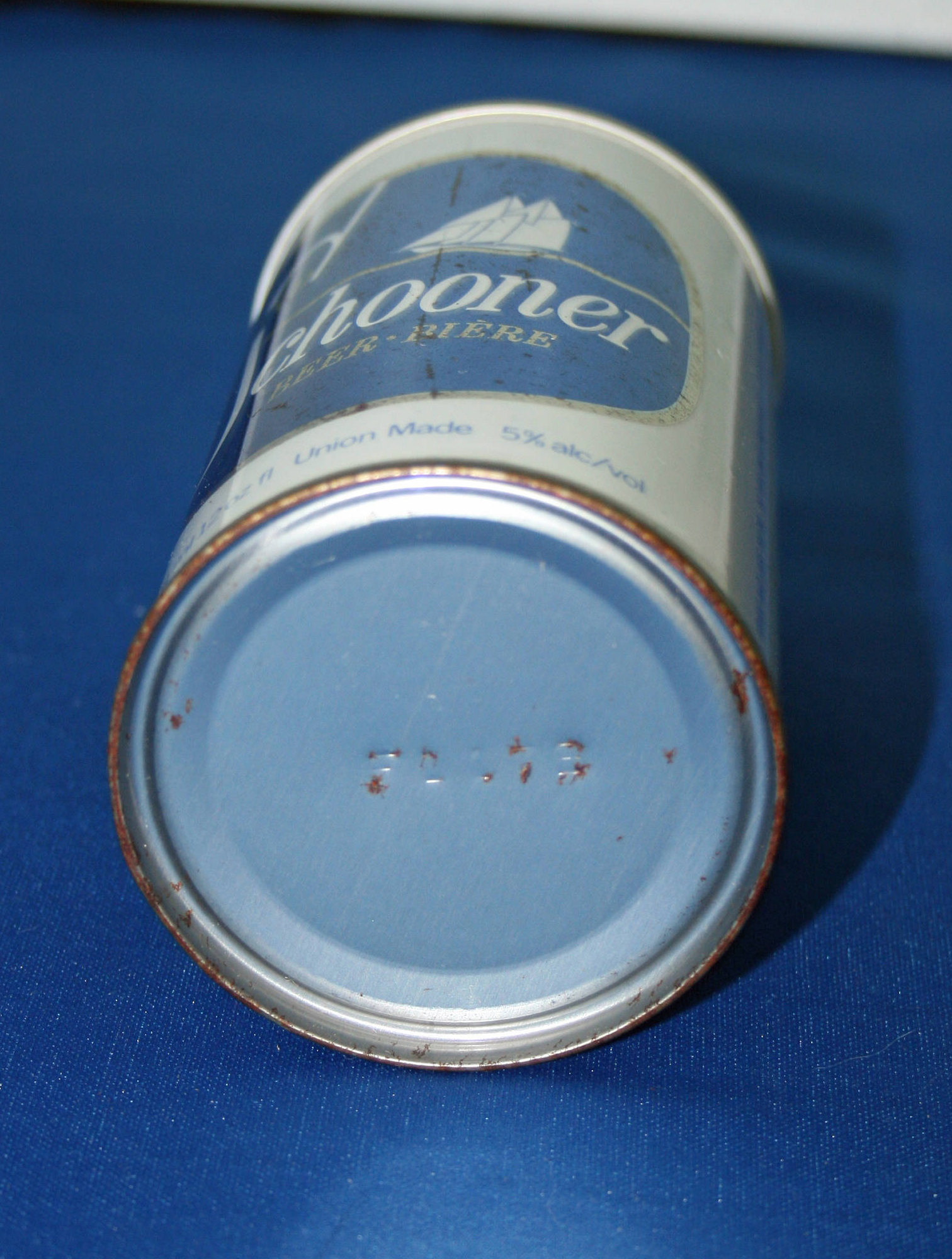 VINTAGE Canadian Schooner Biere Beer Steel Can Pull Tab Halifax St John Canada Bar Memorabilia
