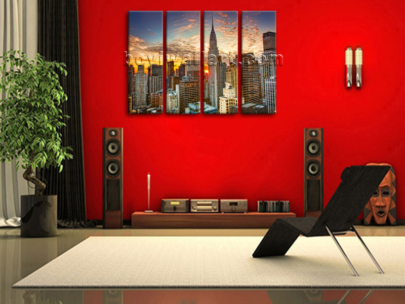 Large New York City Panorama Cityscape Photography Wall Art Print