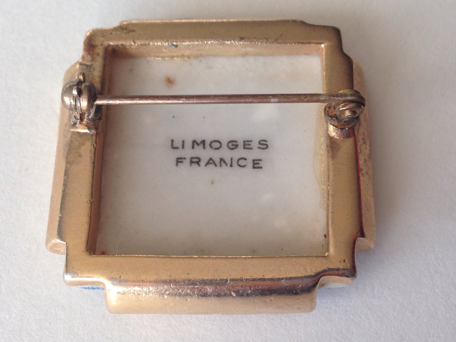 Limoges Sunset Vintage china thimble France Sailing boats