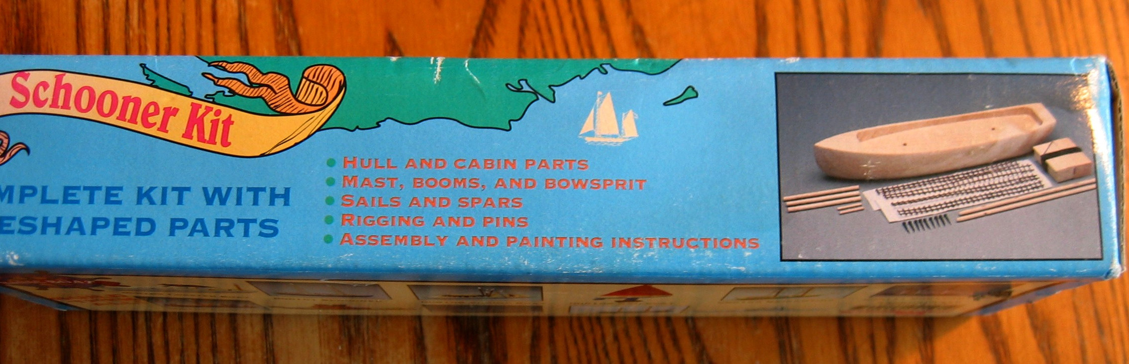 Vintage 1984 SCHOONER Model Kit 100 COMPLETE, Made by Woodkrafter