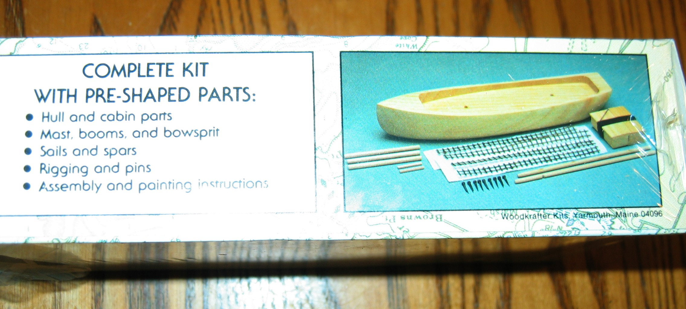 Vintage 1984 SCHOONER Model Kit 100 COMPLETE, Made by Woodkrafter