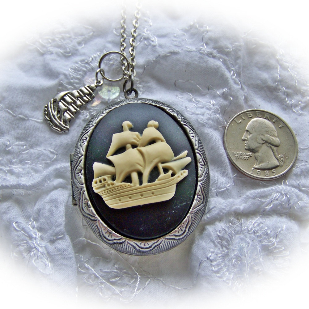Schooner Locket - Pirate Ship - Sailing Ship - Nautical - Steampunk ...