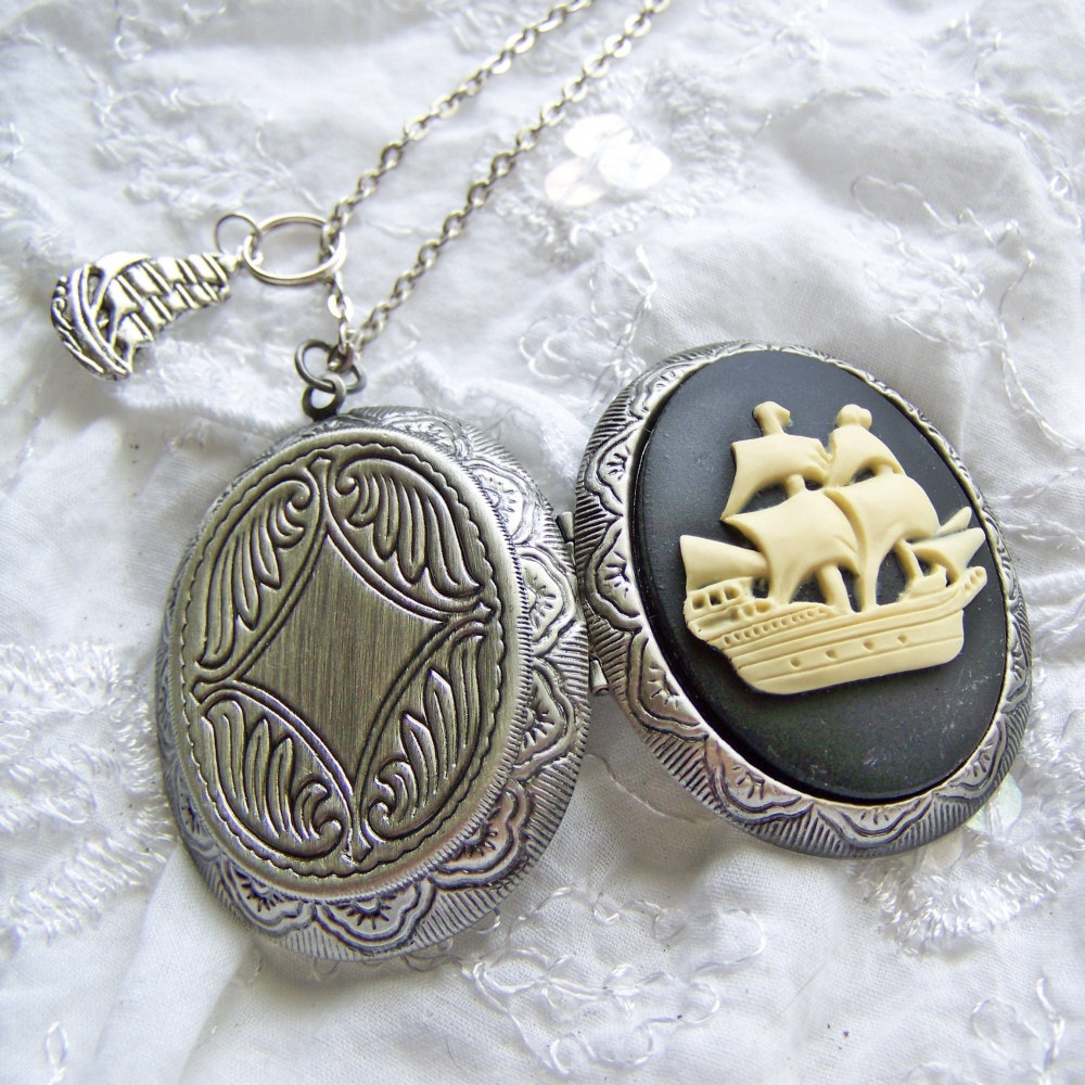 Schooner Locket - Pirate Ship - Sailing Ship - Nautical - Steampunk ...