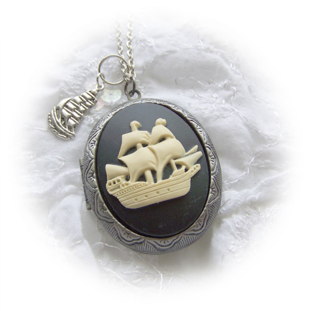 Schooner Locket - Pirate Ship - Sailing Ship - Nautical - Steampunk ...