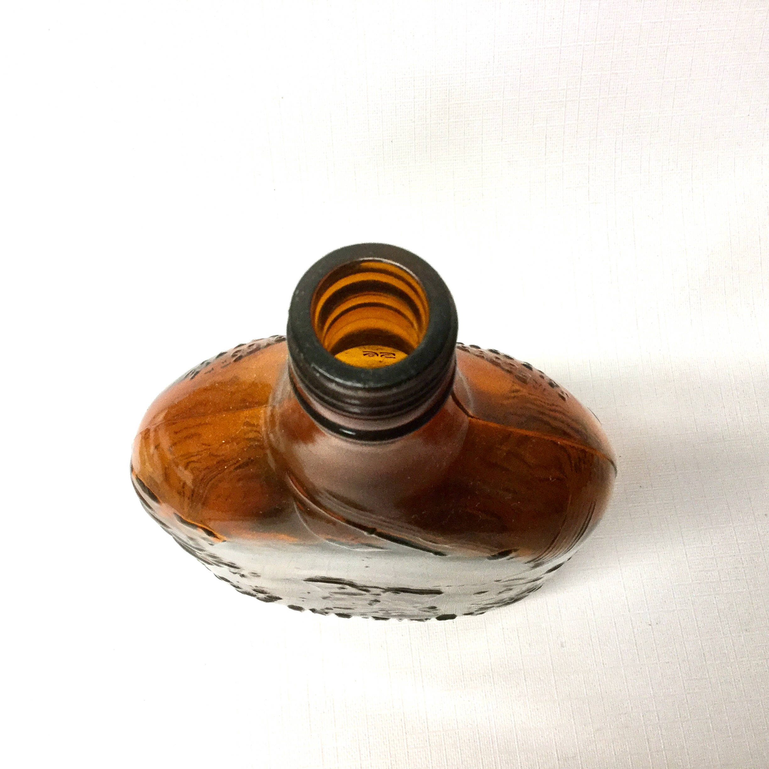 Vintage Amber Bottle Pint Glass Whisky Flask, Patriot & Schooners