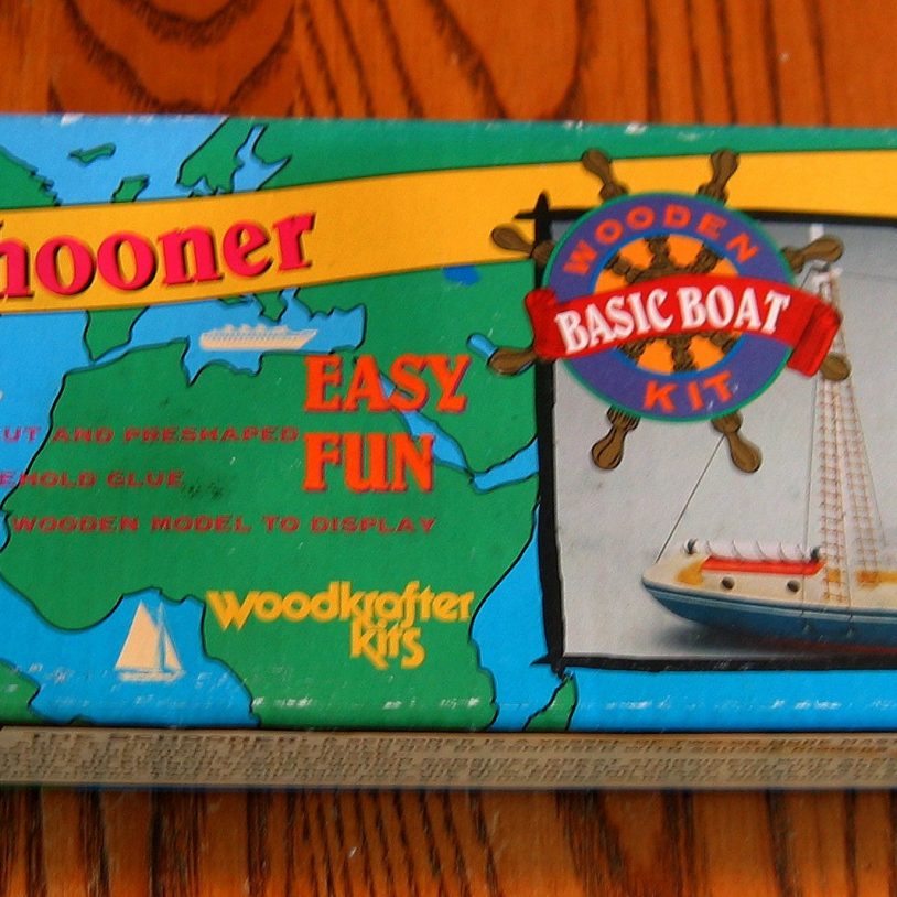 Vintage 1984 SCHOONER Model Kit 100 COMPLETE, Made by Woodkrafter