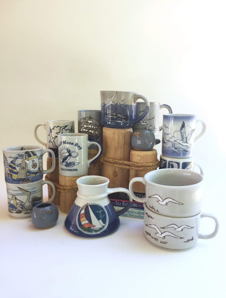 Vintage Tall Ship Mug Vintage Sailing Mug Coastal Mug Schooner Mug