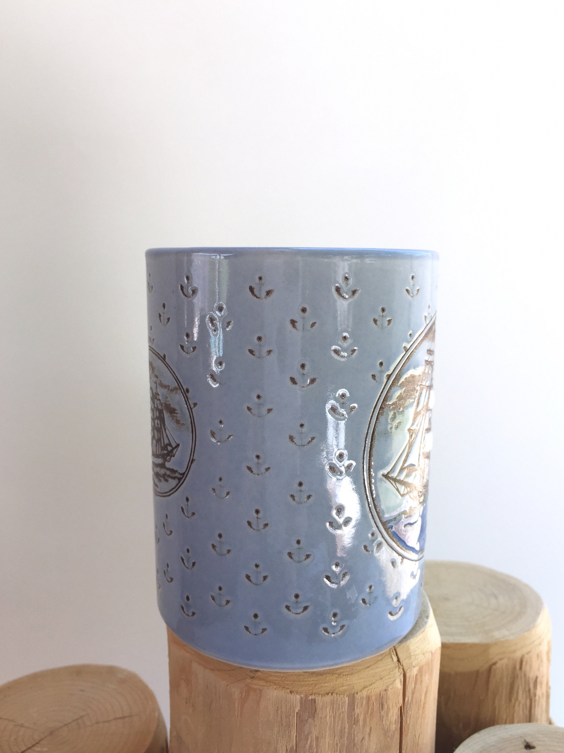 Vintage Tall Ship Mug Vintage Sailing Mug Coastal Mug Schooner Mug