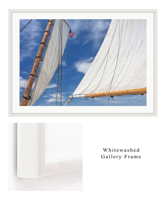 Framed Nautical Art, Sailing Photography, Mast Sails Photo, Schooner