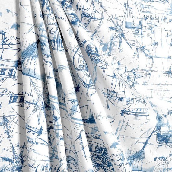 Schooner Nautical Bed runner Day. Beach House home decor bed cover bed