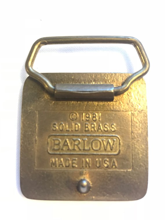 barlow solid brass belt buckle
