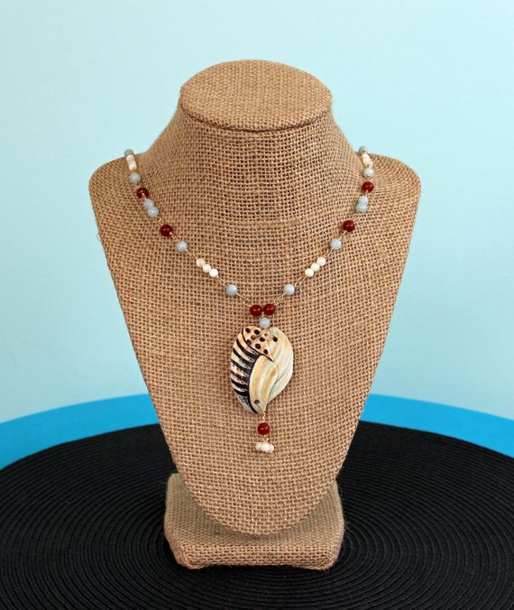 Seashell Jewelry, Wearable Art Jewelry, Beach Jewelry, Handmade Jewelry