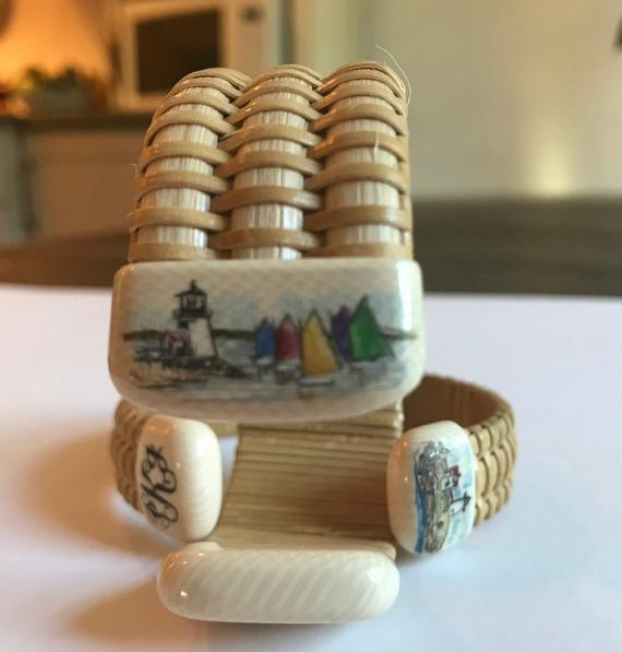 Custom Nantucket Bracelet Natural Staves and Natural Cane w