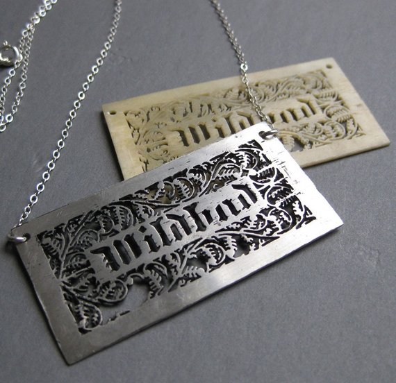 WILDBAD sterling silver adjective necklace Schooner Chandlery