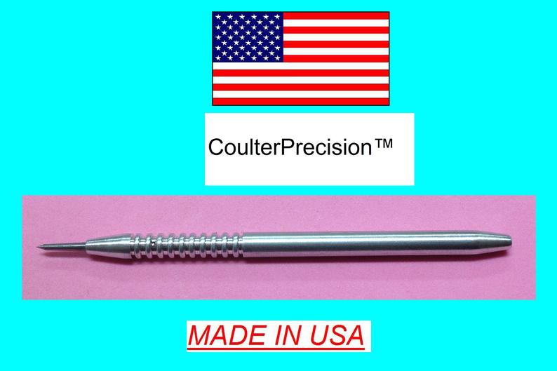 Printmaking Scrimshaw scribe hobby tool 1/4 diameter round aluminum, CoulterPrecision, FREE