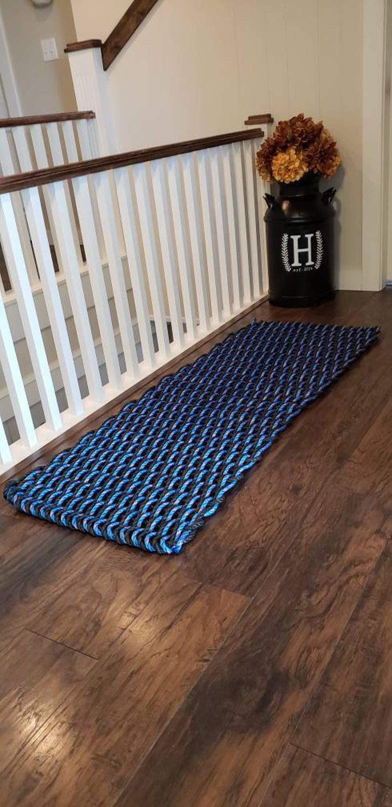 Custom Double Color Lobster Rope Runner Rug/Mat 60x24 Schooner Chandlery