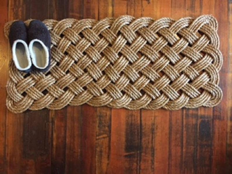 Beach Decor50" X 20" Manila Door Mat Runner Knotted Tightly Woven