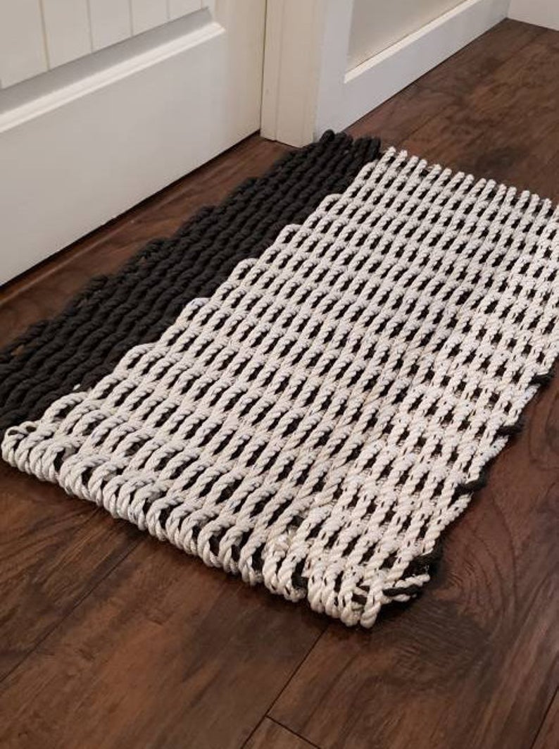 WIDE STRIPE Lobster rope mat Schooner Chandlery